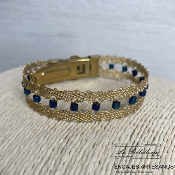 Pulsera Dorado Vintage - Encajes Artesanos - El Arte al alcance de tus manos